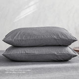 NNEDSZ   Washed Cotton Sheet Set Single Black
