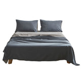 NNEDSZ Club Sheet Set Cotton Sheets Single Blue Dark Grey