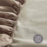 NNEDSZ   Washed Cotton Sheet Set Pink Brown Single