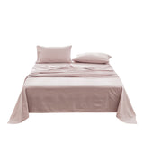 NNEDSZ   Washed Cotton Sheet Set Single Purple