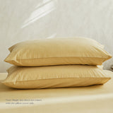 NNEDSZ  Washed Cotton Sheet Set Single Yellow
