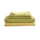 NNEDSZ   Washed Cotton Sheet Set Single Yellow