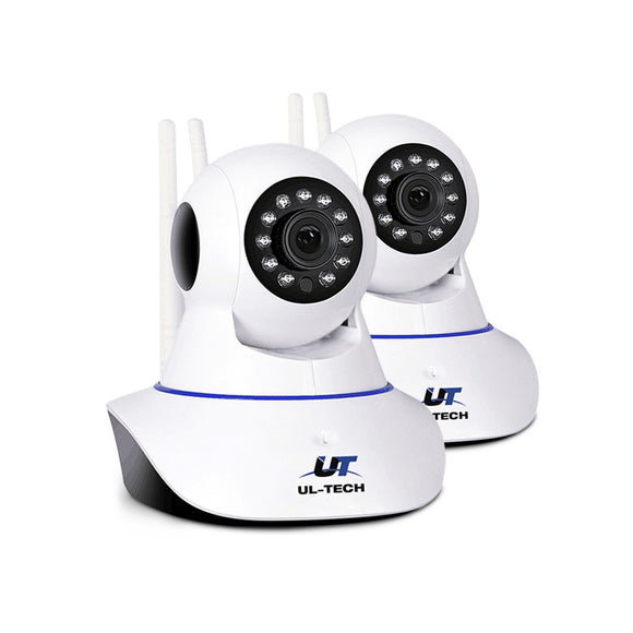 NNEDSZ  Set of 2 1080P IP Wireless Camera - White