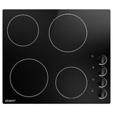 NNEDSZ 60cm Electric Kitchen Burner Cooker 4 Zone Knobs Control