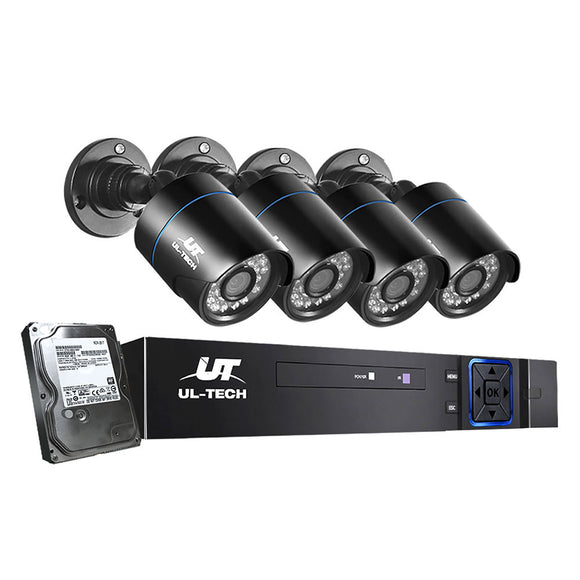 NNEDSZ 1080P 4 Channel HDMI CCTV Security Camera with 1TB Hard Drive