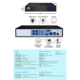 NNEDSZ -CCTV Security Home Camera System DVR 1080P Day Night 2MP IP 4 Dome Cameras 1TB Hard disk