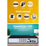 NNEDSZ -CCTV Security System 2TB 8CH DVR 1080P 4 Camera Sets