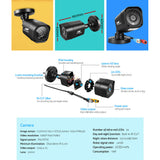 NNEDSZ -CCTV Camera Home Security System 8CH DVR 1080P Cameras Outdoor Day Night