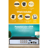 NNEDSZ -CCTV Security System 2TB 8CH DVR 1080P 8 Camera Sets