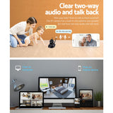 NNEDSZ Set of 2 1080P Wireless IP Cameras - Black