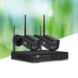 NNEDSZ -1080P 4CH NVR Wireless 2 Security Cameras Set