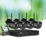 NNEDSZ -CCTV Wireless Security Camera System 8CH Home Outdoor WIFI 4 Bullet Cameras Kit 1TB