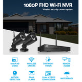 NNEDSZ 1080P 8CH NVR Wireless 4 Security Cameras Set
