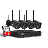 NNEDSZ CCTV Wireless Security Camera System 8CH Home Outdoor WIFI 4 Square Cameras Kit 1TB