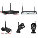 NNEDSZ CCTV Wireless Security Camera System 8CH Home Outdoor WIFI 4 Square Cameras Kit 1TB
