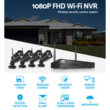 NNEDSZ CCTV Wireless Security Camera System 8CH Home Outdoor WIFI 4 Square Cameras Kit 1TB