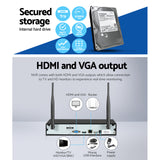 NNEDSZ -CCTV Wireless Security Camera System 8CH Home Outdoor WIFI 8 Bullet Cameras Kit 1TB