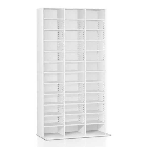 NNEDSZ Adjustable Book Storage Shelf Rack Unit - White