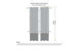 NNEDPE 2x 100% Blockout Curtains Panels 3 Layers Eyelet Mustard 180x230cm