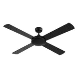 NNEDSZ 52 inch 1300mm Ceiling Fan Wall Control 4 Wooden Blades Cooling Fans Black