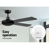 NNEDSZ 52 inch 1300mm Ceiling Fan Wall Control 4 Wooden Blades Cooling Fans Black