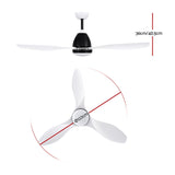 NNEDSZ Ceiling Fan Light Remote Control Ceiling Fans White 48'' 3 Blades