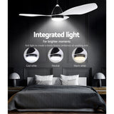 NNEDSZ Ceiling Fan Light Remote Control Ceiling Fans White 48'' 3 Blades