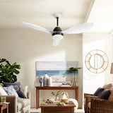 NNEDSZ Ceiling Fan Light Remote Control Ceiling Fans White 48'' 3 Blades