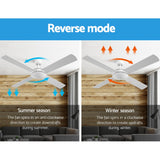 NNEDSZ 52 inch 1300mm Ceiling Fan 4 Wooden Blades with Remote Reversible Fans White