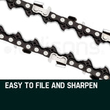 NNEMB 2 x 22 Chainsaw Chain 22 Inch Bar Replacement 0.325 .058 86DL