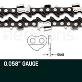 NNEMB 2 x 22 Chainsaw Chain 22 Inch Bar Replacement 0.325 .058 86DL