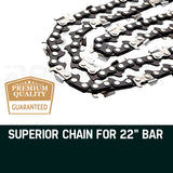 NNEMB 2 x 22 Chainsaw Chain 22 Inch Bar Replacement 0.325 .058 86DL