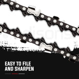 NNEMB 22 Premium 0.325 Pitch Commercial Chainsaw Chain Replacement