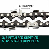 NNEMB 2 X 24 Chainsaw Chain 24in Bar Replacement Suits 72CC 76CC 82CC Saws