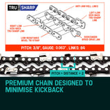 NNEMB 2 X 24 Chainsaw Chain 24in Bar Replacement Suits 72CC 76CC 82CC Saws