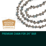 NNEMB 24 Tru-Sharp Low Kick Back Replacement Chainsaw Chain