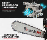 NNEMB 38CC Petrol Commercial Chainsaw 16 Bar E-Start 3.2HP Pruning Chain Saw