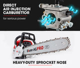 NNEMB 45CC Petrol Chainsaw Commercial 18 Bar Chain Saw E-Start Garden Pruning