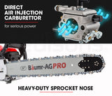 NNEMB Commercial Petrol Chainsaw E-Start 24 Bar Chain Saw Top Handle Tree Pruning
