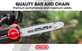 NNEMB 20V 10 Bar Cordless Chainsaw Lithium-Ion Electric Pruner Oregon Garden