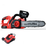 NNEMB 20V 10 Bar Cordless Chainsaw Lithium-Ion Electric Pruner Oregon Garden