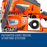 NNEMB Chainsaw Petrol Commercial 20 Bar E-Start Tree Pruning Chain Saw 4.1HP