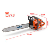 NNEMB Chainsaw Petrol Commercial 20 Bar E-Start Tree Pruning Chain Saw 4.1HP
