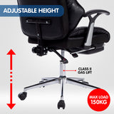 NNEDPE Faux Leather High Back Modern Reclining Executive Office Chair Black