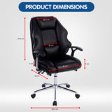 NNEDPE Faux Leather High Back Modern Reclining Executive Office Chair Black