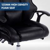 NNEDPE Faux Leather High Back Modern Reclining Executive Office Chair Black