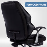 NNEDPE Faux Leather High Back Modern Reclining Executive Office Chair Black