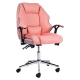NNEDPE Faux Leather High Back Modern Reclining Executive Office Chair Pink