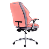 NNEDPE Faux Leather High Back Modern Reclining Executive Office Chair Pink