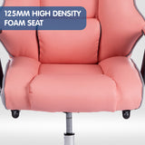 NNEDPE Faux Leather High Back Modern Reclining Executive Office Chair Pink